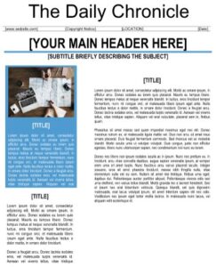 Newspaper Template Google Docs [ FREE ] - Edutechspot