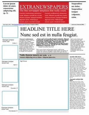 Extranews Newspaper Template Google Docs and Word More Images