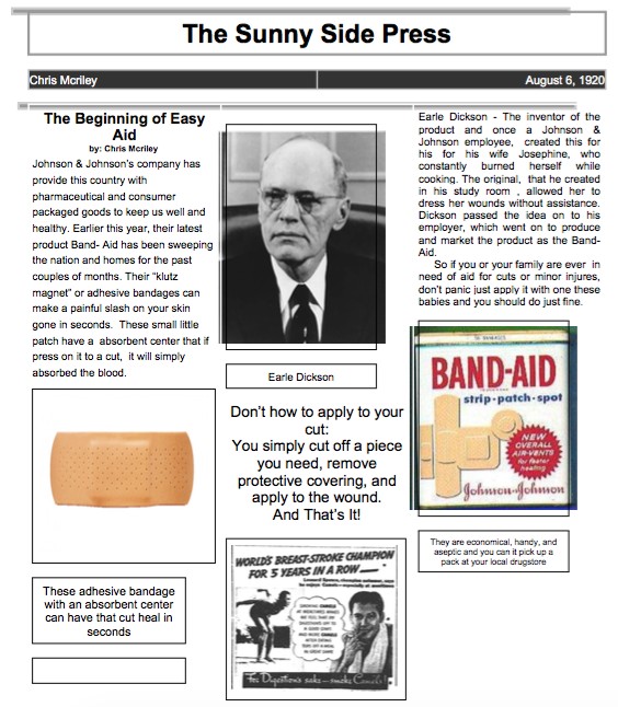 The sunny side press news story template