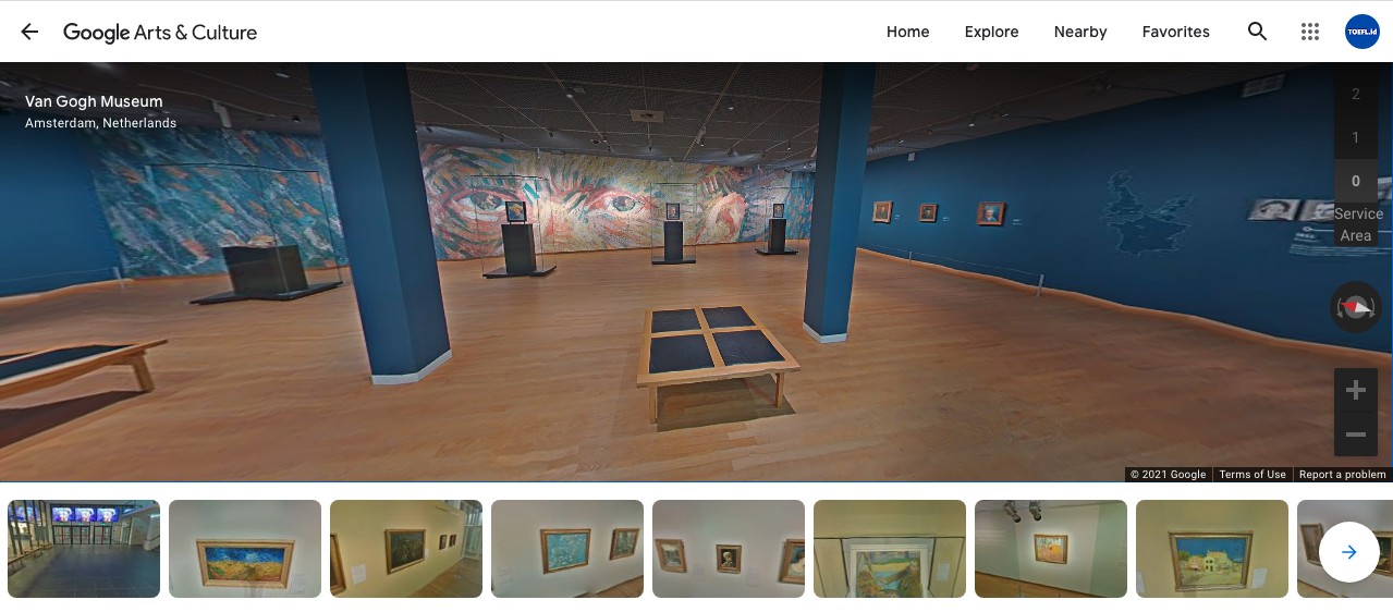 Van Gogh Virtual Museum Tour with google walk