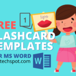 free flashcard template for word