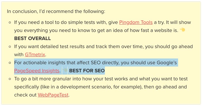 Use Google PageSpeed Insights to improve SEO