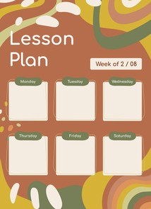 Weekly Brown Lesson Plan Template