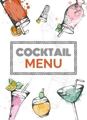 Cocktail Menu Google Docs Template