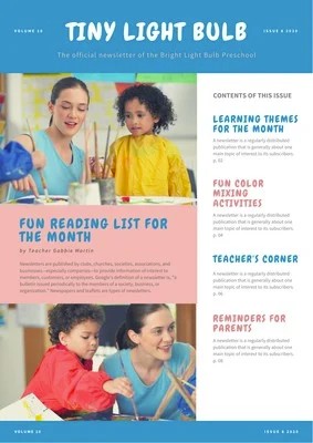 Daycare Newsletter Template