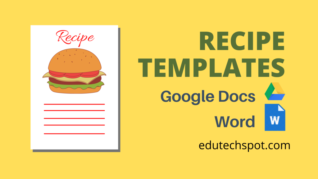 Google Docs Recipe Template - Edutechspot