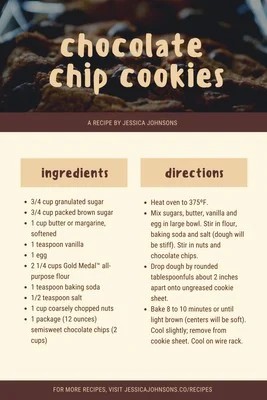 recipe template for kids