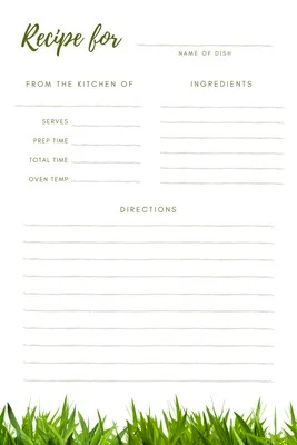recipe template for pages