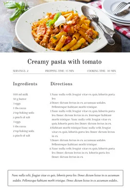 recipe template google docs