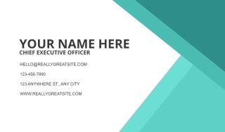 Blank Business Card front