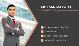 Brown Grey PERSONAL Business Card front