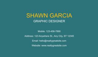 CREATIVE Graphic Designer Business Card back