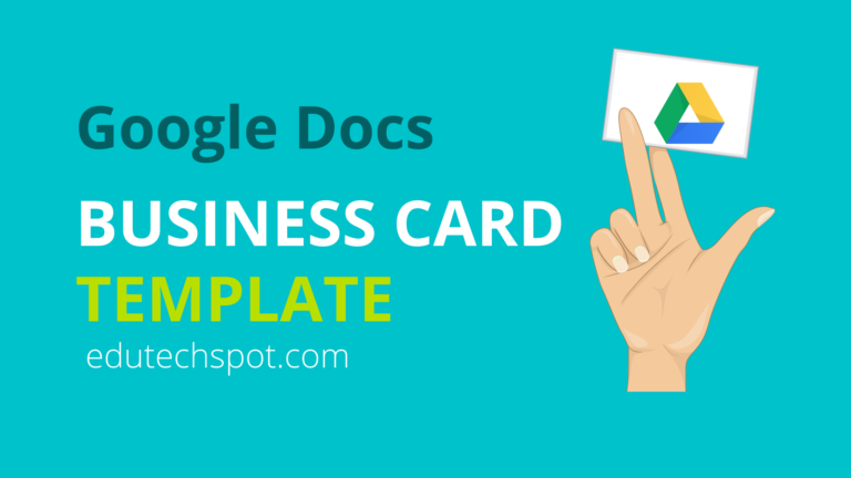 Google Docs Business Card Template