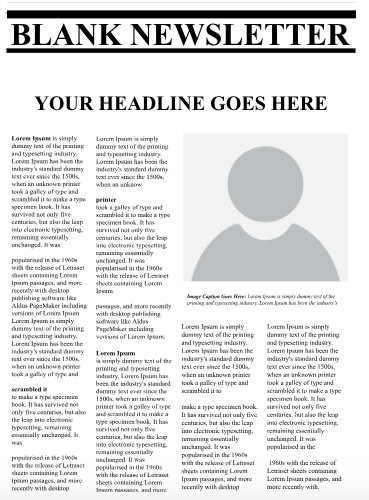 blank newsletter layout
