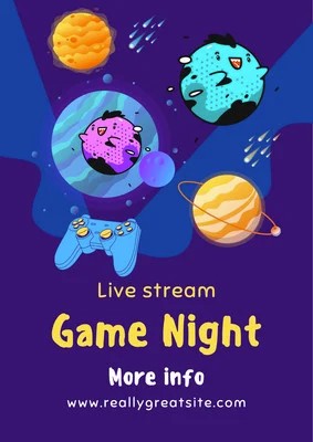 Game Night Google Docs Poster Template
