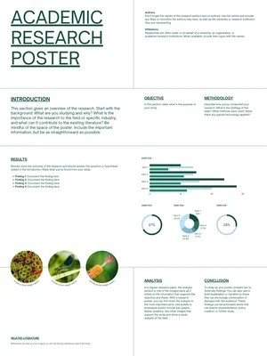 Green and White Minimal Geometry Portrait University Research Poster