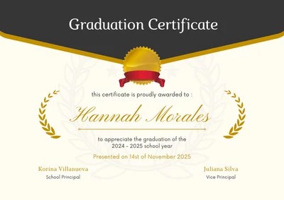 minimalist graduation certificate