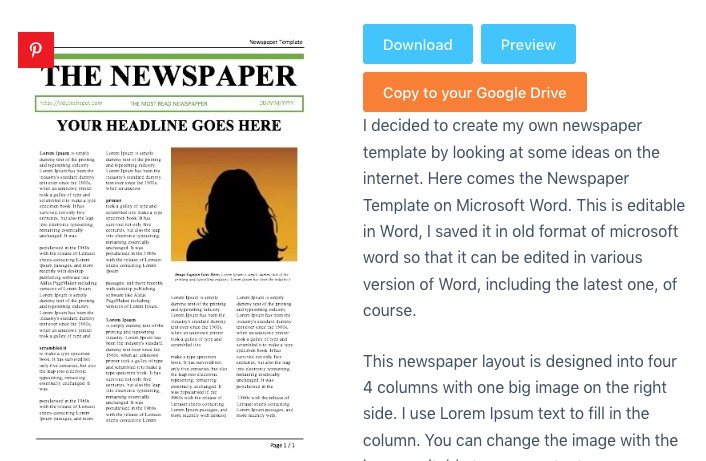 How to copy a template to Google Docs