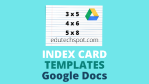 Index Card Template Google Docs