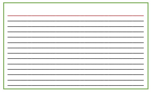 Index Card Template Google Docs 3x5