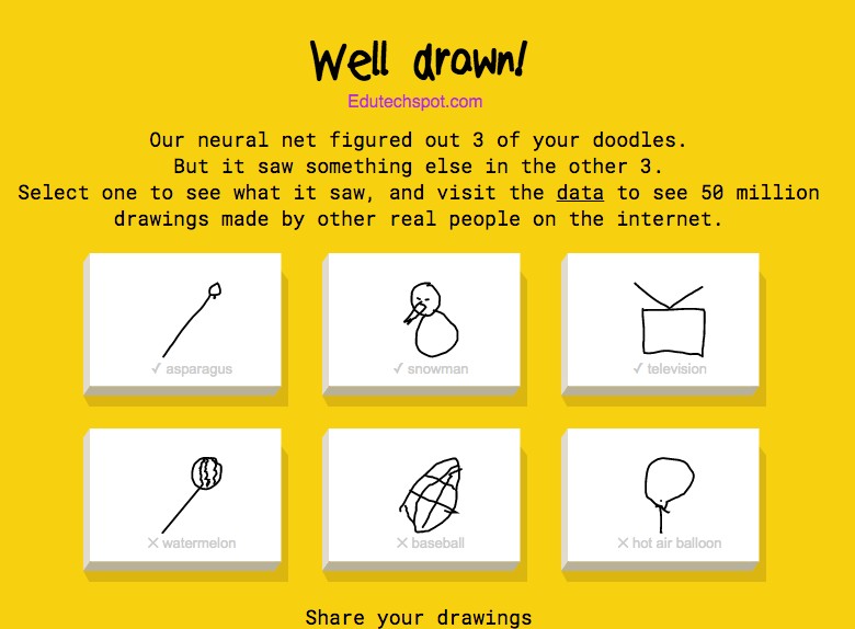 Quick draw with Google Artificial Intelligence Training