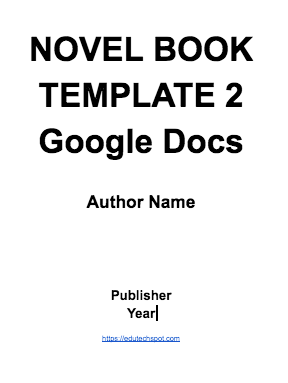 Google Docs Novel Template Beginner Friendly Edutechspot