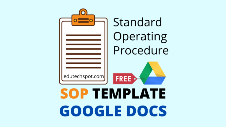 SOP Template Google Docs Free