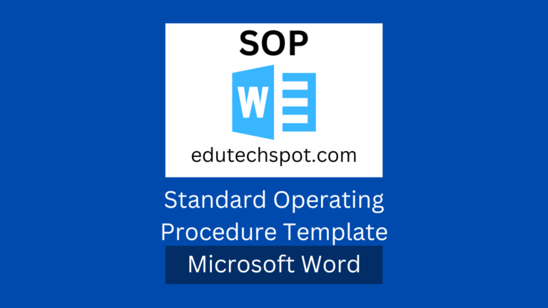 Standard Operating Procedure Template Microsoft Word