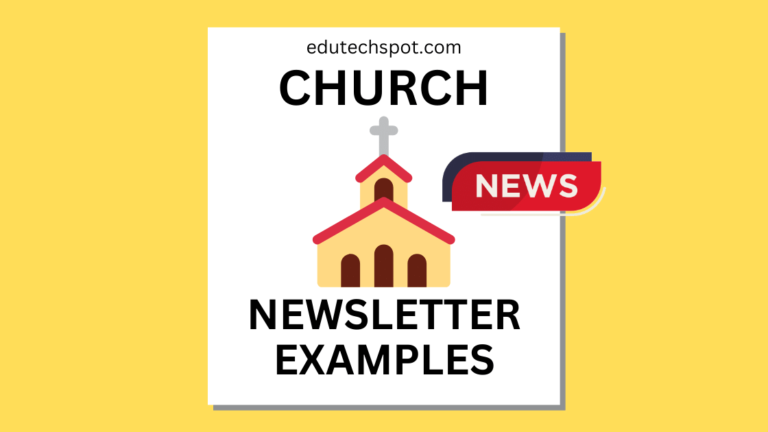 church newsletter examples