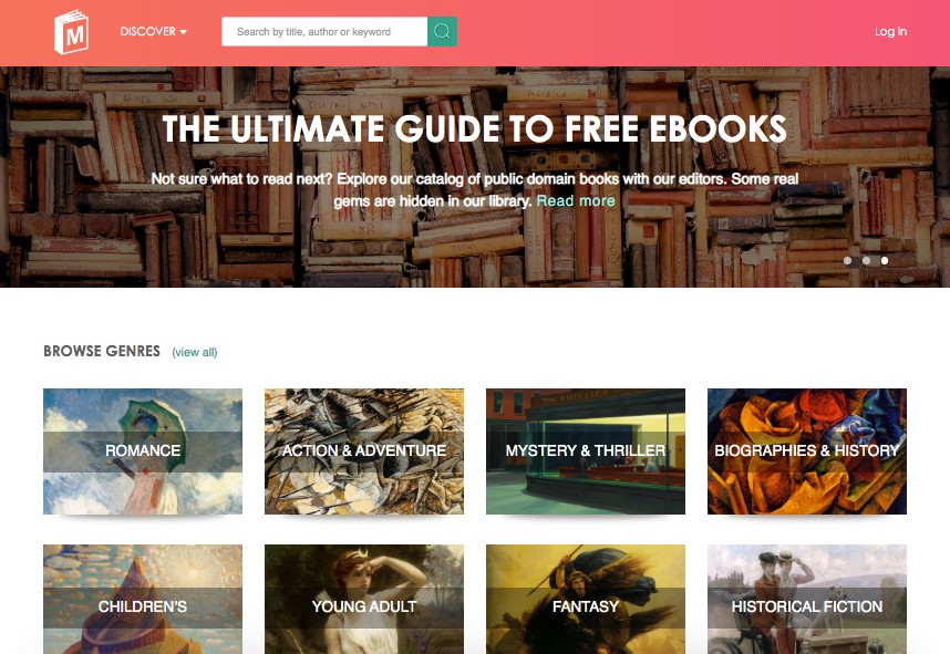 websites of free books to read online manybooks