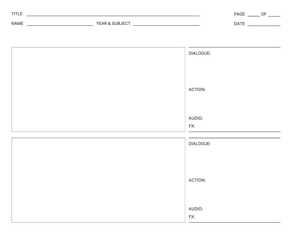 simple storyboard template presentation