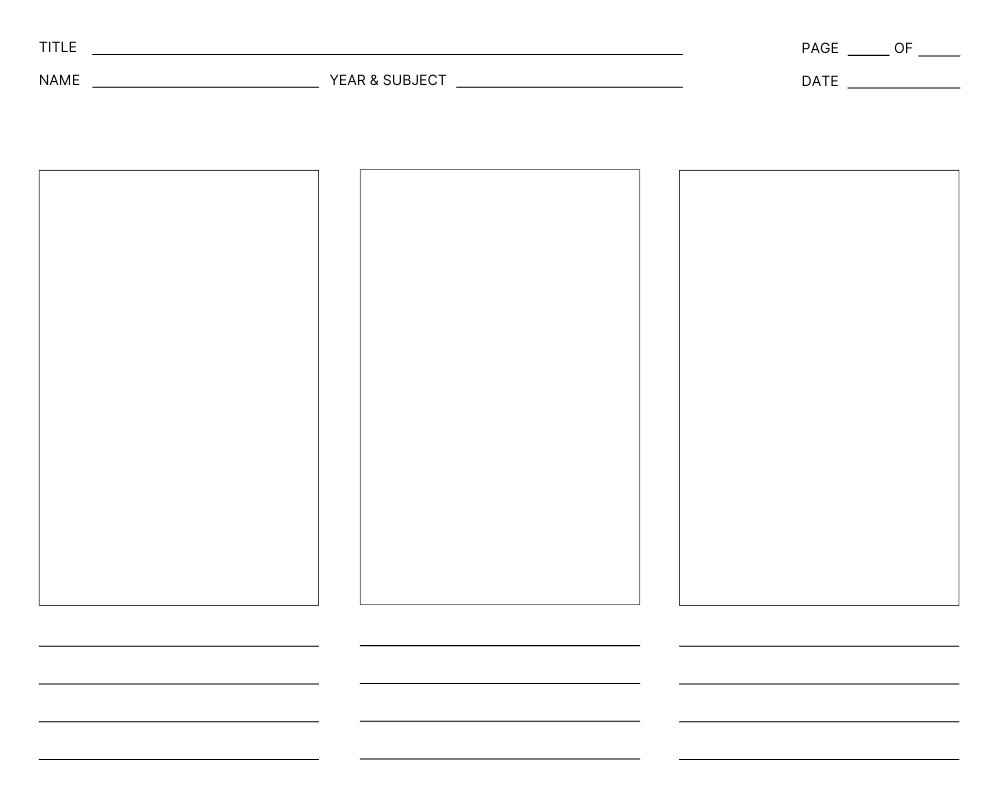 3 panel vertical storyboard pptx