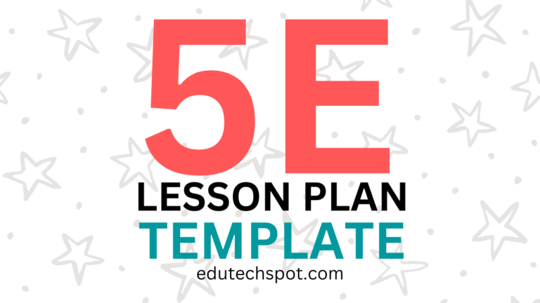 5e lesson plan template