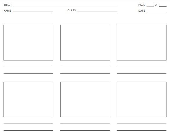 Blank Simple Six Panels Storyboard PDF