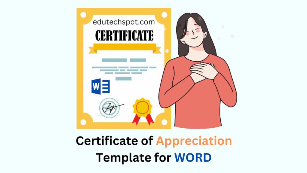 Certificate of Appreciation Template for Word - Edutechspot