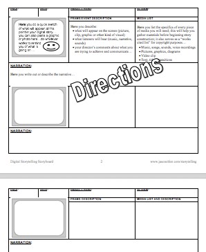 Digital Storytelling storyboard