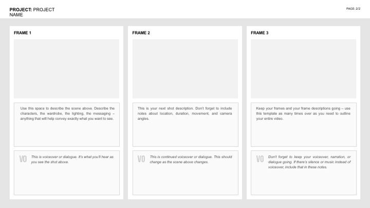 Project Storyboard Template