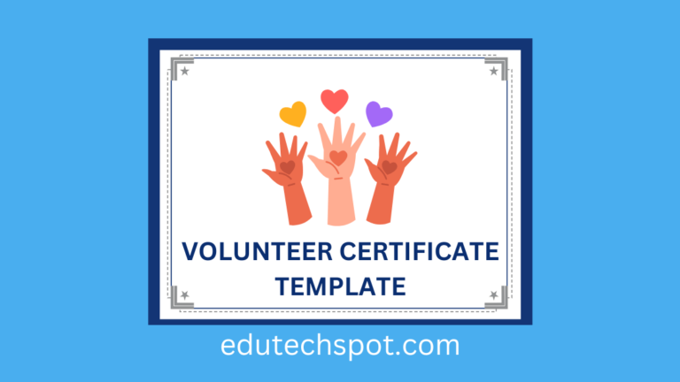 volunteer certificate template
