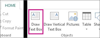 adding text to page in publisher