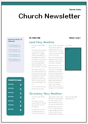 church newsletter templates for microsoft publisher