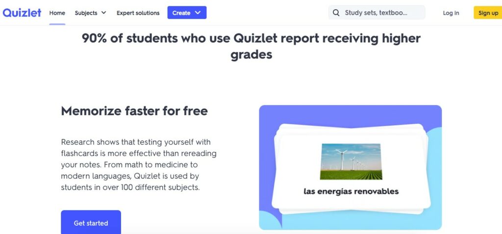 free online quiz with flashcard for students to develop memorize
