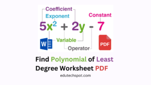 Find Polynomial of Least Degree Worksheet PDF