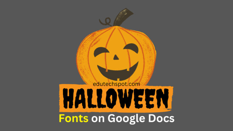 Halloween Fonts on Google Docs