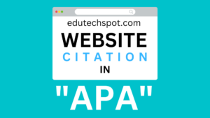 How to Cite a Website in APA
