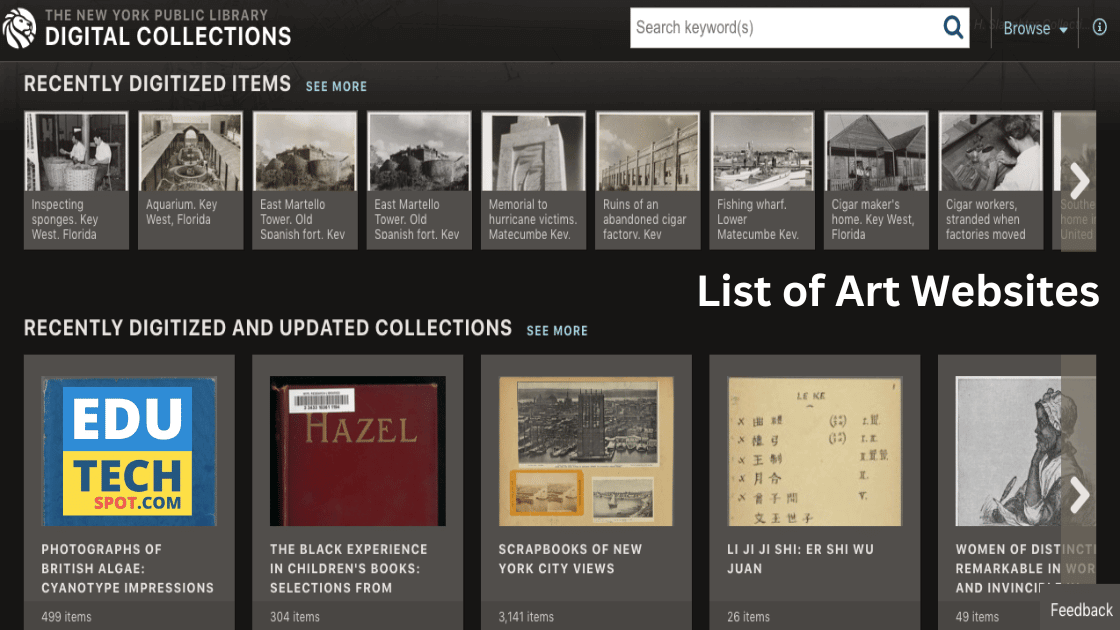 List of Art Websites - Edutechspot