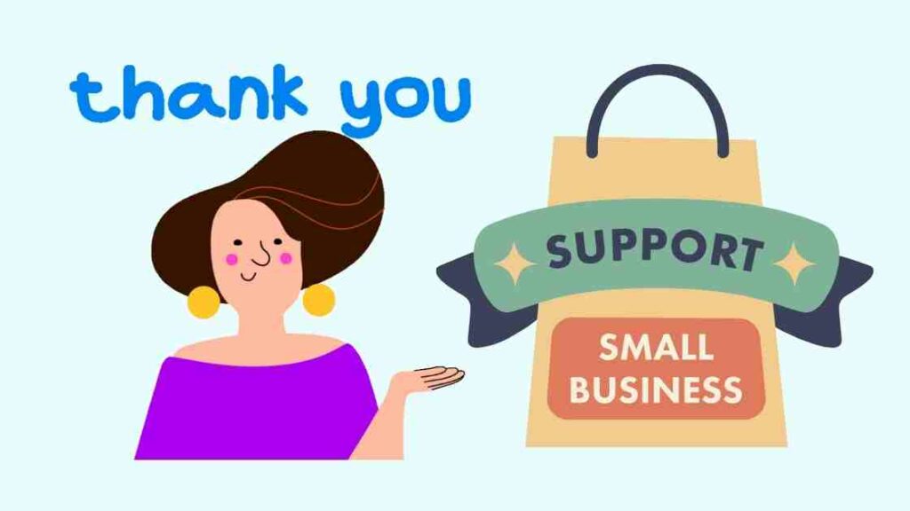 Thank You for Supporting My Small Business
