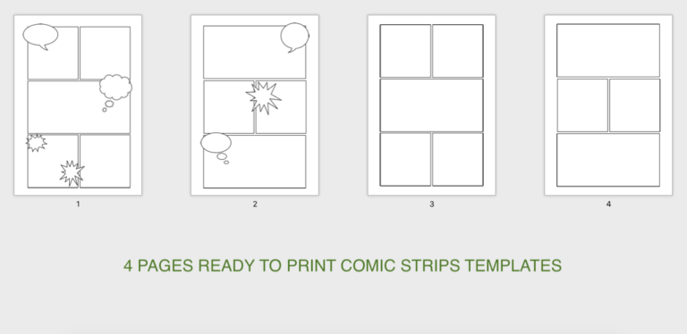 Comic Strips Templates - for FREE PDF PRINTABLE - Edutechspot