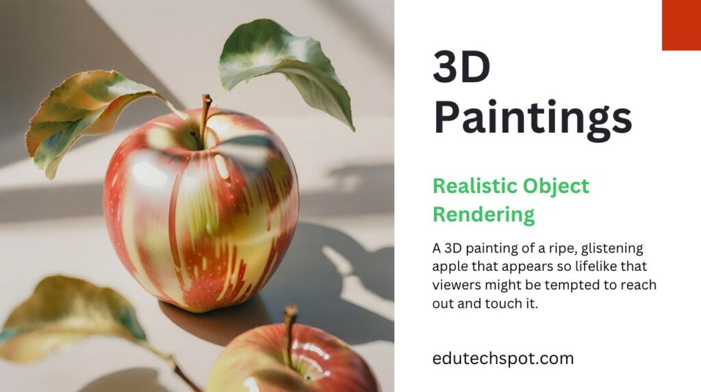 Ideas Digital 3D Painting realistic object rendering apple ideas