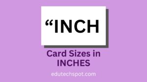 card sizes in inches