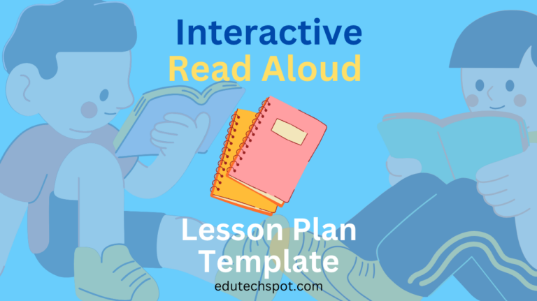 interactive read aloud lesson plan template